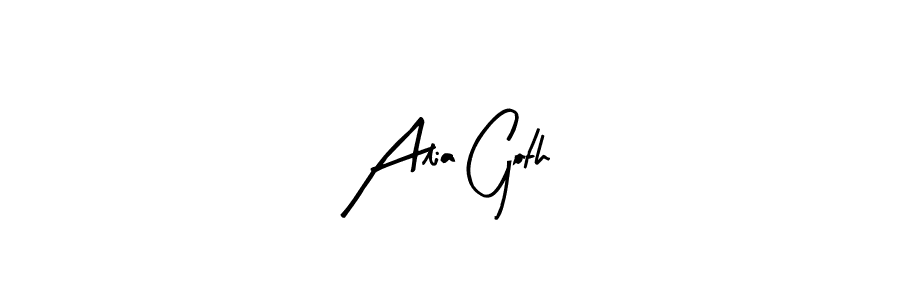 Design your own signature with our free online signature maker. With this signature software, you can create a handwritten (Arty Signature) signature for name Alia Goth. Alia Goth signature style 8 images and pictures png