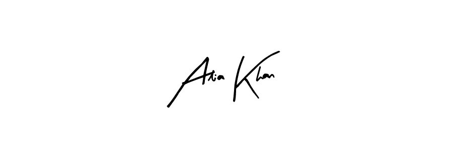 Design your own signature with our free online signature maker. With this signature software, you can create a handwritten (Arty Signature) signature for name Alia Khan. Alia Khan signature style 8 images and pictures png