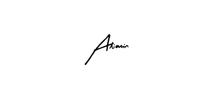 How to make Aliamin name signature. Use Arty Signature style for creating short signs online. This is the latest handwritten sign. Aliamin signature style 8 images and pictures png