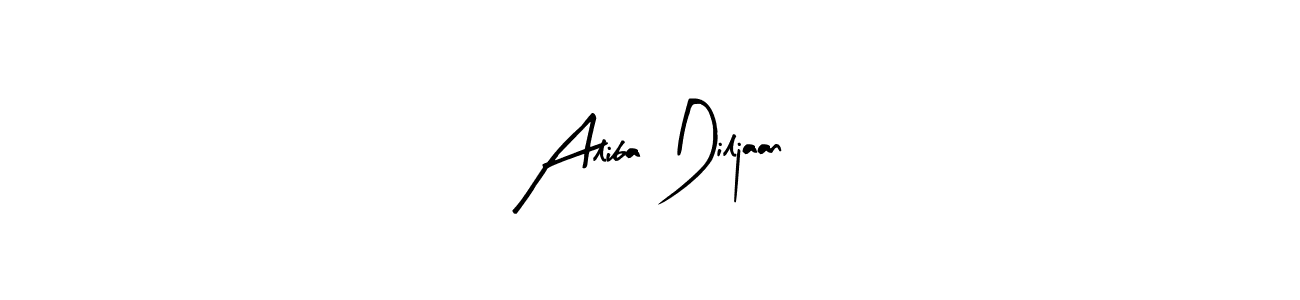 Design your own signature with our free online signature maker. With this signature software, you can create a handwritten (Arty Signature) signature for name Aliba Diljaan. Aliba Diljaan signature style 8 images and pictures png