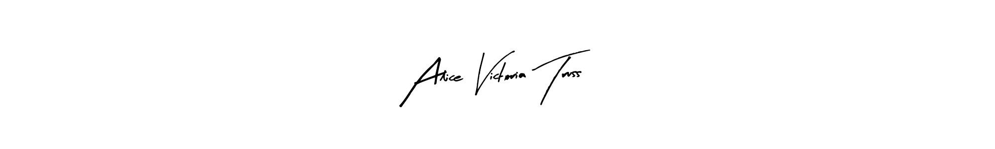 The best way (Arty Signature) to make a short signature is to pick only two or three words in your name. The name Alice Victoria Truss include a total of six letters. For converting this name. Alice Victoria Truss signature style 8 images and pictures png