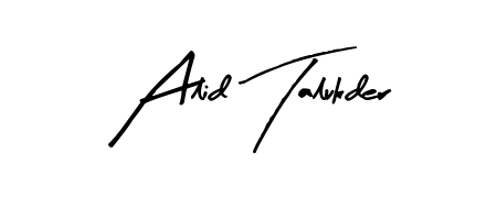 Similarly Arty Signature is the best handwritten signature design. Signature creator online. You can use it as an online autograph creator for name Alid Talukder. Alid Talukder signature style 8 images and pictures png