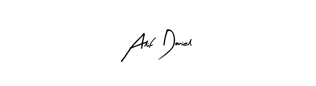 Design your own signature with our free online signature maker. With this signature software, you can create a handwritten (Arty Signature) signature for name Alif Daniel. Alif Daniel signature style 8 images and pictures png