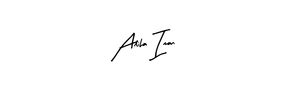 Aliha Iman stylish signature style. Best Handwritten Sign (Arty Signature) for my name. Handwritten Signature Collection Ideas for my name Aliha Iman. Aliha Iman signature style 8 images and pictures png