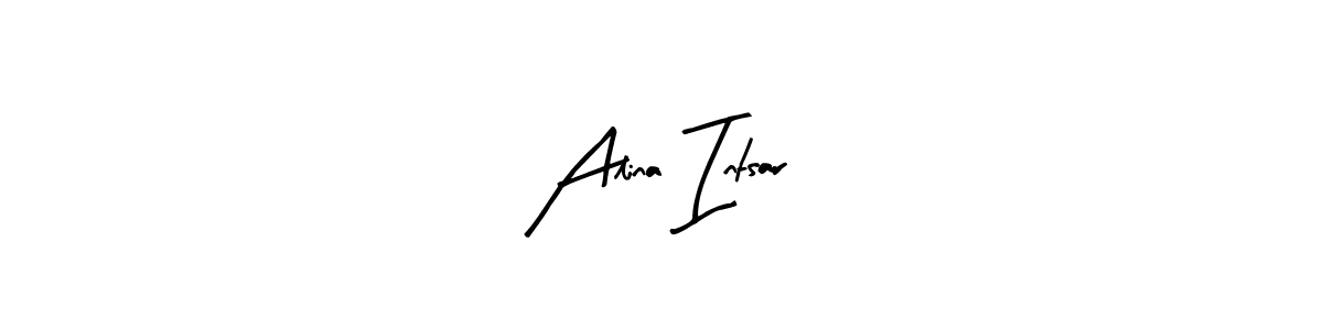 if you are searching for the best signature style for your name Alina Intsar. so please give up your signature search. here we have designed multiple signature styles  using Arty Signature. Alina Intsar signature style 8 images and pictures png