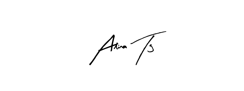 Use a signature maker to create a handwritten signature online. With this signature software, you can design (Arty Signature) your own signature for name Alina Tg. Alina Tg signature style 8 images and pictures png