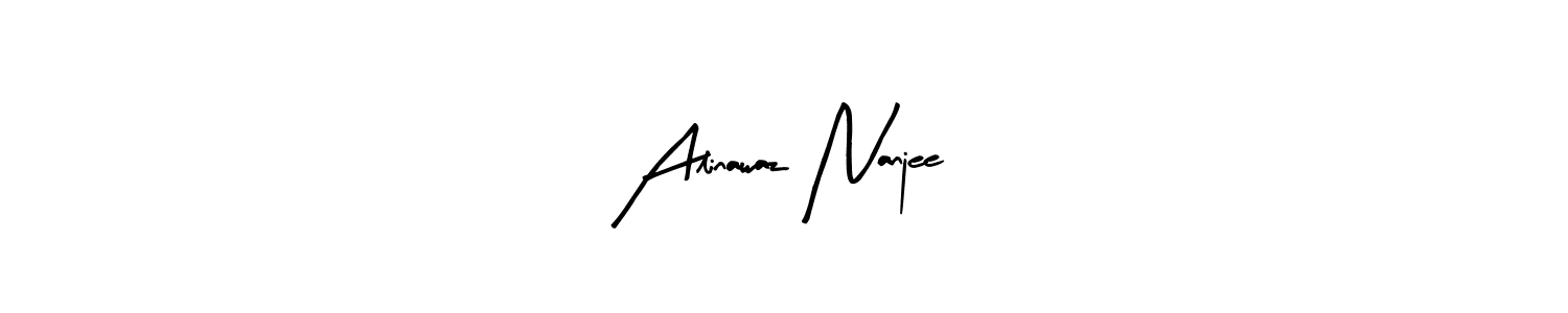 Alinawaz Nanjee stylish signature style. Best Handwritten Sign (Arty Signature) for my name. Handwritten Signature Collection Ideas for my name Alinawaz Nanjee. Alinawaz Nanjee signature style 8 images and pictures png