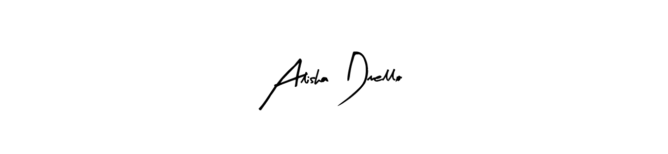 Use a signature maker to create a handwritten signature online. With this signature software, you can design (Arty Signature) your own signature for name Alisha Dmello. Alisha Dmello signature style 8 images and pictures png