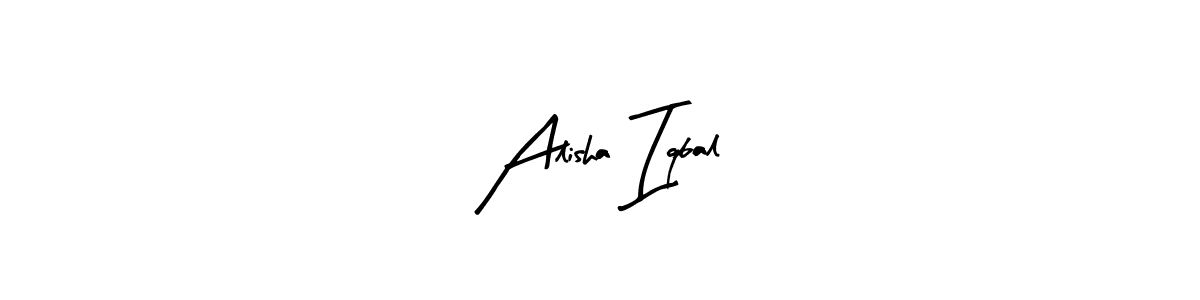This is the best signature style for the Alisha Iqbal name. Also you like these signature font (Arty Signature). Mix name signature. Alisha Iqbal signature style 8 images and pictures png
