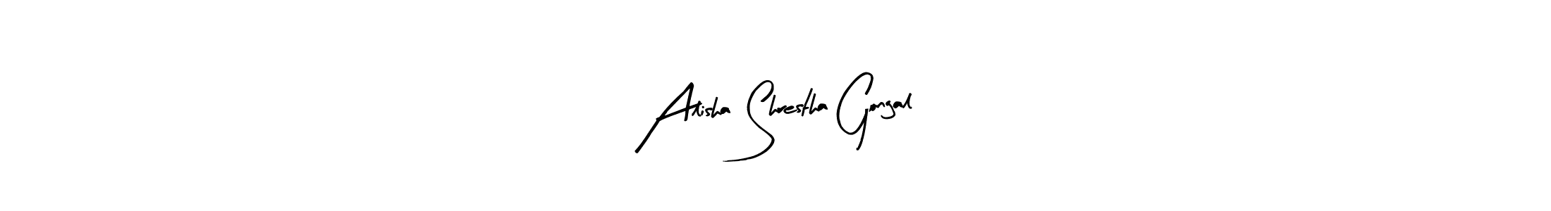 Alisha Shrestha Gongal stylish signature style. Best Handwritten Sign (Arty Signature) for my name. Handwritten Signature Collection Ideas for my name Alisha Shrestha Gongal. Alisha Shrestha Gongal signature style 8 images and pictures png