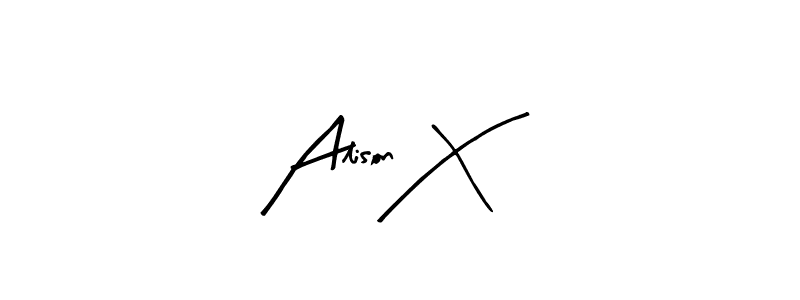 Make a beautiful signature design for name Alison X. With this signature (Arty Signature) style, you can create a handwritten signature for free. Alison X signature style 8 images and pictures png