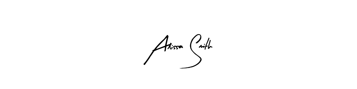 You should practise on your own different ways (Arty Signature) to write your name (Alissa Smith) in signature. don't let someone else do it for you. Alissa Smith signature style 8 images and pictures png