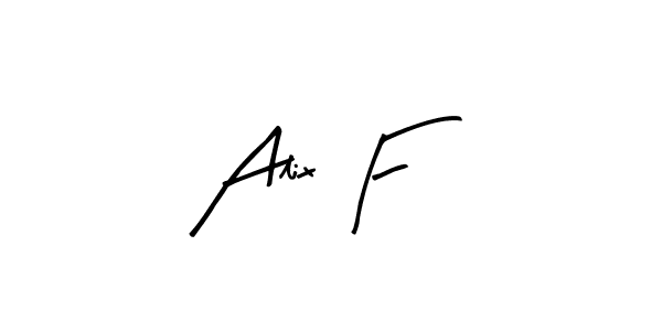 Alix F stylish signature style. Best Handwritten Sign (Arty Signature) for my name. Handwritten Signature Collection Ideas for my name Alix F. Alix F signature style 8 images and pictures png