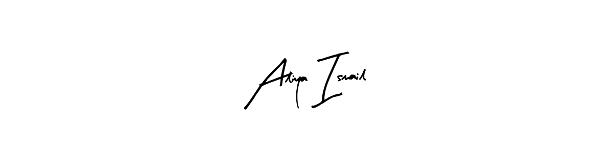 This is the best signature style for the Aliya Ismail name. Also you like these signature font (Arty Signature). Mix name signature. Aliya Ismail signature style 8 images and pictures png