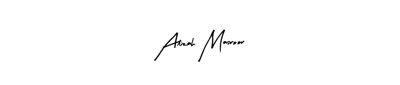 The best way (Arty Signature) to make a short signature is to pick only two or three words in your name. The name Alizah Masroor include a total of six letters. For converting this name. Alizah Masroor signature style 8 images and pictures png