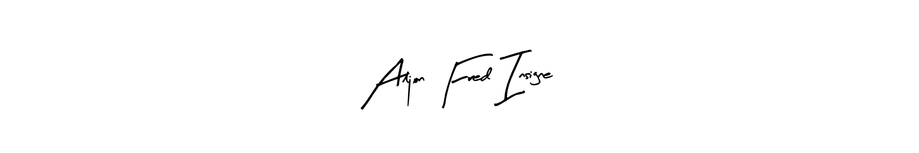 if you are searching for the best signature style for your name Aljon Fred Insigne. so please give up your signature search. here we have designed multiple signature styles  using Arty Signature. Aljon Fred Insigne signature style 8 images and pictures png