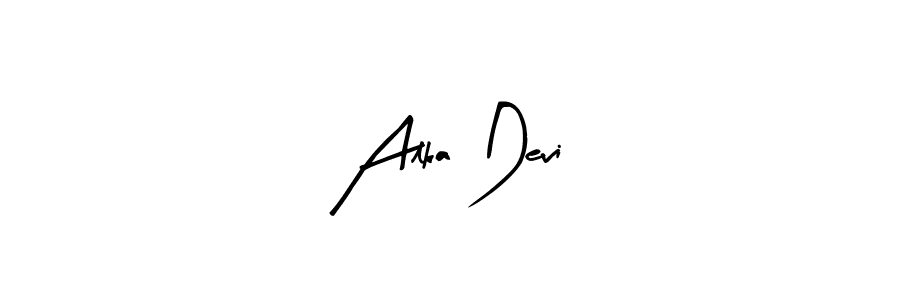 Similarly Arty Signature is the best handwritten signature design. Signature creator online .You can use it as an online autograph creator for name Alka Devi. Alka Devi signature style 8 images and pictures png