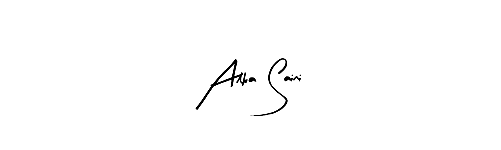 It looks lik you need a new signature style for name Alka Saini. Design unique handwritten (Arty Signature) signature with our free signature maker in just a few clicks. Alka Saini signature style 8 images and pictures png