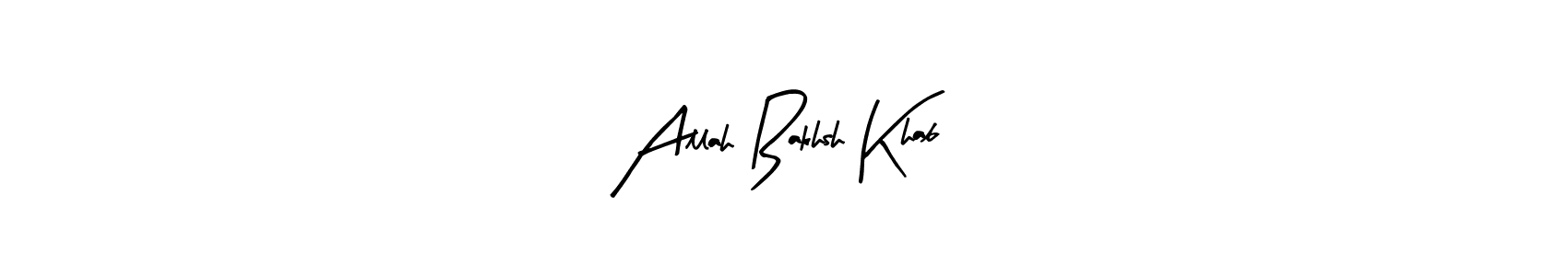 Allah Bakhsh Khab stylish signature style. Best Handwritten Sign (Arty Signature) for my name. Handwritten Signature Collection Ideas for my name Allah Bakhsh Khab. Allah Bakhsh Khab signature style 8 images and pictures png