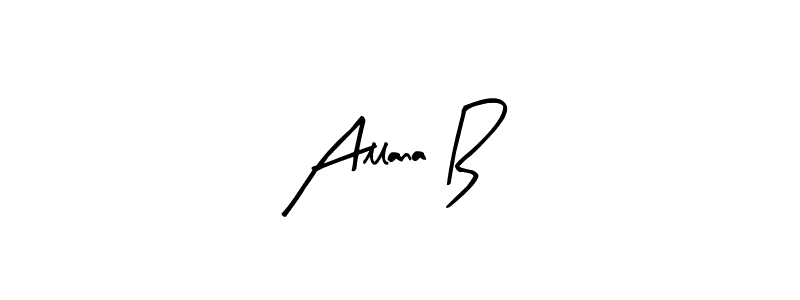 Use a signature maker to create a handwritten signature online. With this signature software, you can design (Arty Signature) your own signature for name Allana B. Allana B signature style 8 images and pictures png