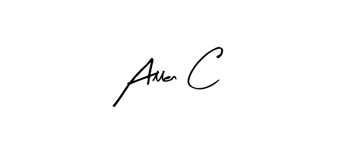How to make Allen C name signature. Use Arty Signature style for creating short signs online. This is the latest handwritten sign. Allen C signature style 8 images and pictures png
