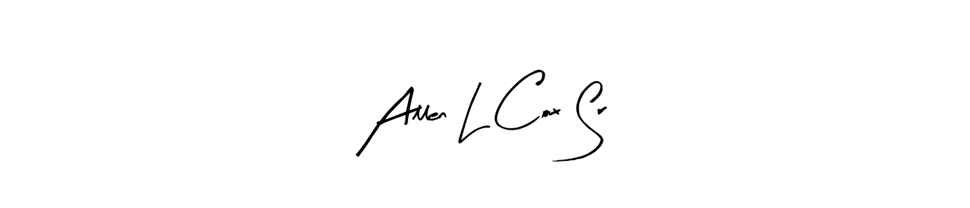 This is the best signature style for the Allen L Cox Sr name. Also you like these signature font (Arty Signature). Mix name signature. Allen L Cox Sr signature style 8 images and pictures png