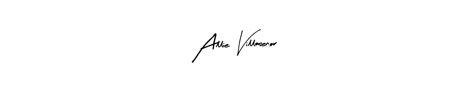 Make a beautiful signature design for name Allie Villasenor. With this signature (Arty Signature) style, you can create a handwritten signature for free. Allie Villasenor signature style 8 images and pictures png