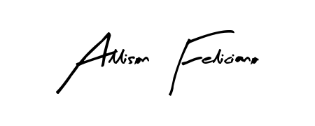 You can use this online signature creator to create a handwritten signature for the name Allison Feliciano. This is the best online autograph maker. Allison Feliciano signature style 8 images and pictures png