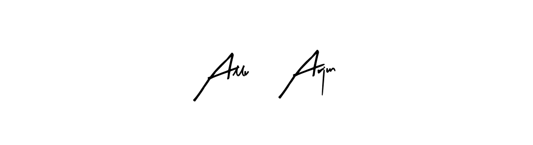 The best way (Arty Signature) to make a short signature is to pick only two or three words in your name. The name Allu, Arjun include a total of six letters. For converting this name. Allu, Arjun signature style 8 images and pictures png