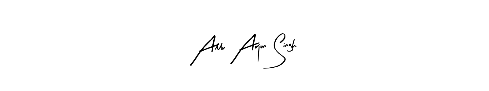 Use a signature maker to create a handwritten signature online. With this signature software, you can design (Arty Signature) your own signature for name Allu Arjun Singh. Allu Arjun Singh signature style 8 images and pictures png