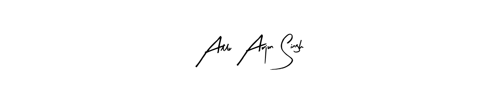 Use a signature maker to create a handwritten signature online. With this signature software, you can design (Arty Signature) your own signature for name Allu Arjun Singh. Allu Arjun Singh signature style 8 images and pictures png