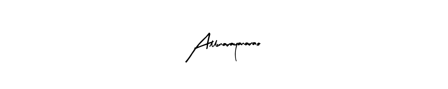 How to make Allunarayanarao signature? Arty Signature is a professional autograph style. Create handwritten signature for Allunarayanarao name. Allunarayanarao signature style 8 images and pictures png