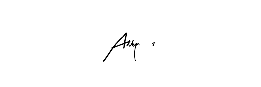 Also You can easily find your signature by using the search form. We will create Allyn’s name handwritten signature images for you free of cost using Arty Signature sign style. Allyn’s signature style 8 images and pictures png
