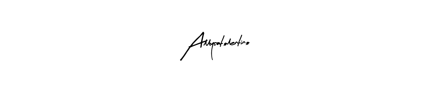 Similarly Arty Signature is the best handwritten signature design. Signature creator online .You can use it as an online autograph creator for name Allysatolentino. Allysatolentino signature style 8 images and pictures png