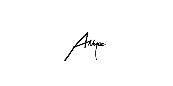 if you are searching for the best signature style for your name Allyse. so please give up your signature search. here we have designed multiple signature styles  using Arty Signature. Allyse signature style 8 images and pictures png