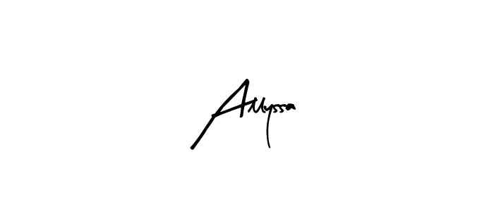 Make a beautiful signature design for name Allyssa. Use this online signature maker to create a handwritten signature for free. Allyssa signature style 8 images and pictures png