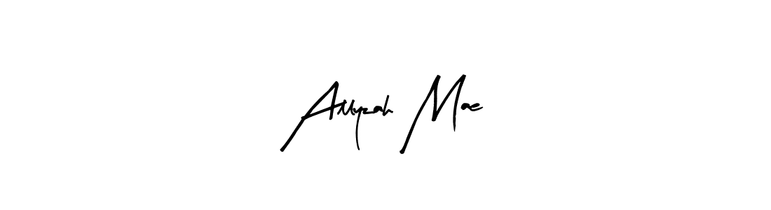 Similarly Arty Signature is the best handwritten signature design. Signature creator online .You can use it as an online autograph creator for name Allyzah Mae. Allyzah Mae signature style 8 images and pictures png