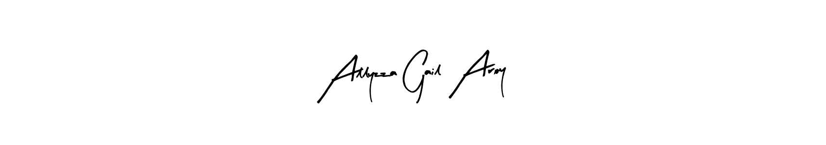 Create a beautiful signature design for name Allyzza Gail Aroy. With this signature (Arty Signature) fonts, you can make a handwritten signature for free. Allyzza Gail Aroy signature style 8 images and pictures png