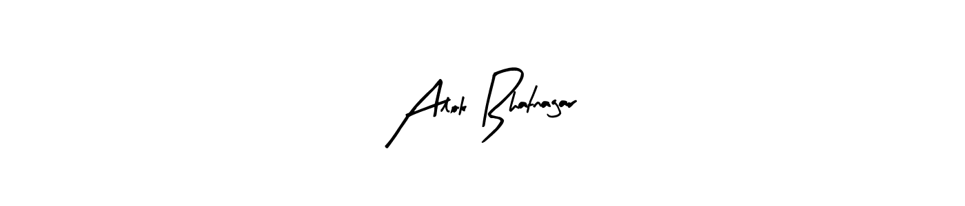 The best way (Arty Signature) to make a short signature is to pick only two or three words in your name. The name Alok Bhatnagar include a total of six letters. For converting this name. Alok Bhatnagar signature style 8 images and pictures png