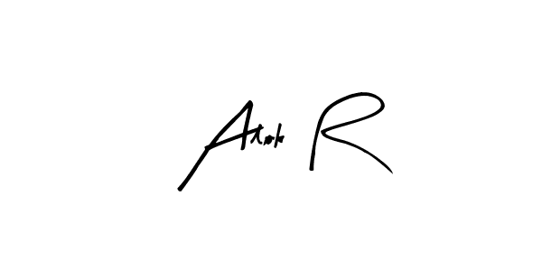 Alok R stylish signature style. Best Handwritten Sign (Arty Signature) for my name. Handwritten Signature Collection Ideas for my name Alok R. Alok R signature style 8 images and pictures png