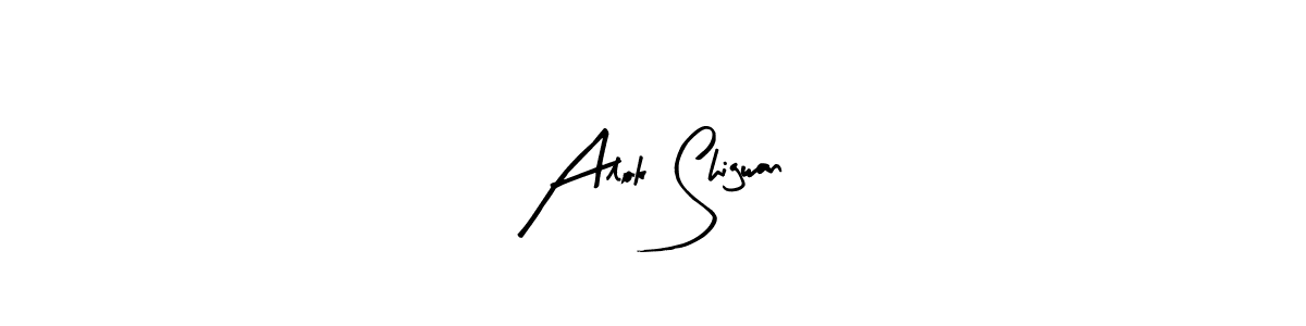 Design your own signature with our free online signature maker. With this signature software, you can create a handwritten (Arty Signature) signature for name Alok Shigwan. Alok Shigwan signature style 8 images and pictures png