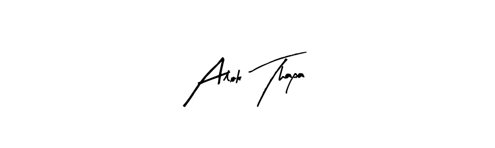 How to make Alok Thapa signature? Arty Signature is a professional autograph style. Create handwritten signature for Alok Thapa name. Alok Thapa signature style 8 images and pictures png