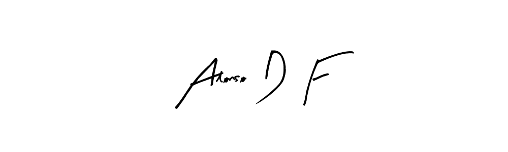 Design your own signature with our free online signature maker. With this signature software, you can create a handwritten (Arty Signature) signature for name Alonso D F. Alonso D F signature style 8 images and pictures png