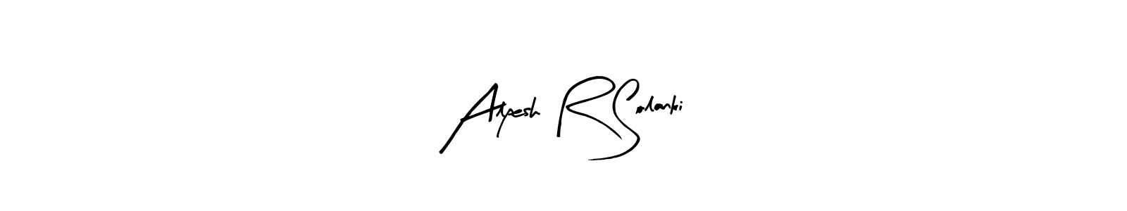 How to make Alpesh R Solanki name signature. Use Arty Signature style for creating short signs online. This is the latest handwritten sign. Alpesh R Solanki signature style 8 images and pictures png