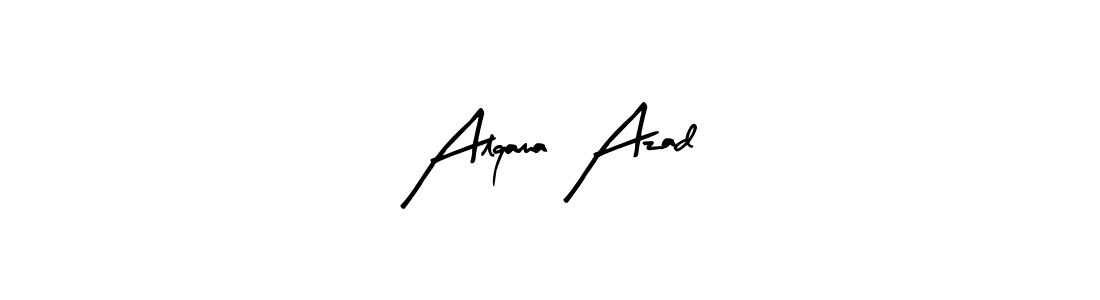 Make a beautiful signature design for name Alqama Azad. With this signature (Arty Signature) style, you can create a handwritten signature for free. Alqama Azad signature style 8 images and pictures png