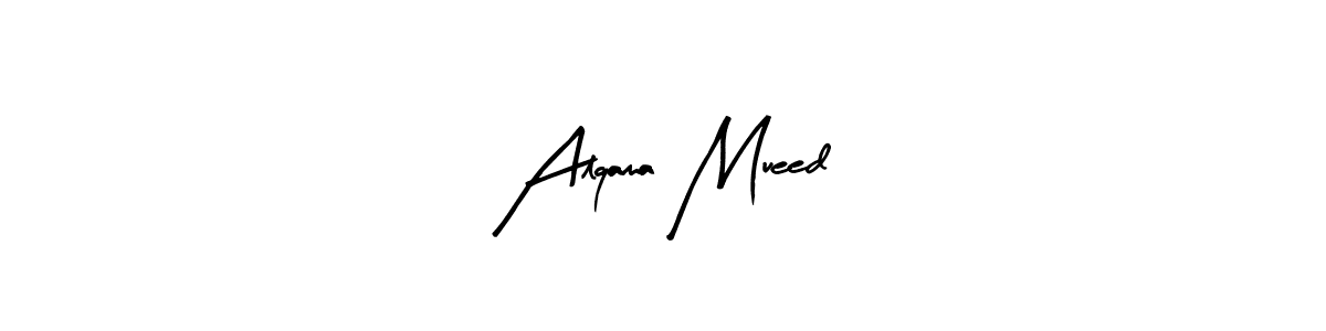 Alqama Mueed stylish signature style. Best Handwritten Sign (Arty Signature) for my name. Handwritten Signature Collection Ideas for my name Alqama Mueed. Alqama Mueed signature style 8 images and pictures png
