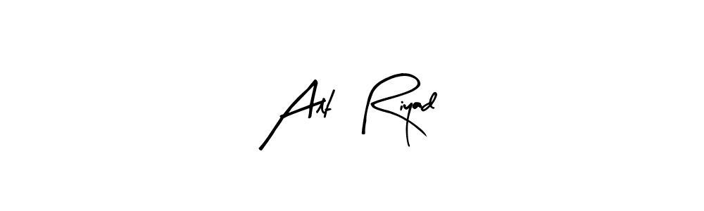 The best way (Arty Signature) to make a short signature is to pick only two or three words in your name. The name Alt  Riyad include a total of six letters. For converting this name. Alt  Riyad signature style 8 images and pictures png