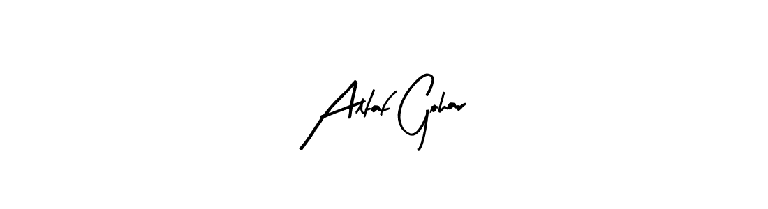 How to make Altaf Gohar name signature. Use Arty Signature style for creating short signs online. This is the latest handwritten sign. Altaf Gohar signature style 8 images and pictures png