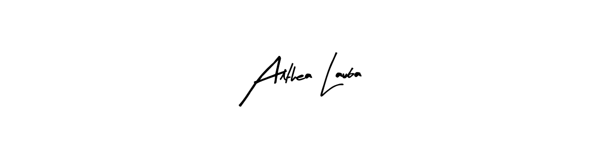 Create a beautiful signature design for name Althea Lauba. With this signature (Arty Signature) fonts, you can make a handwritten signature for free. Althea Lauba signature style 8 images and pictures png