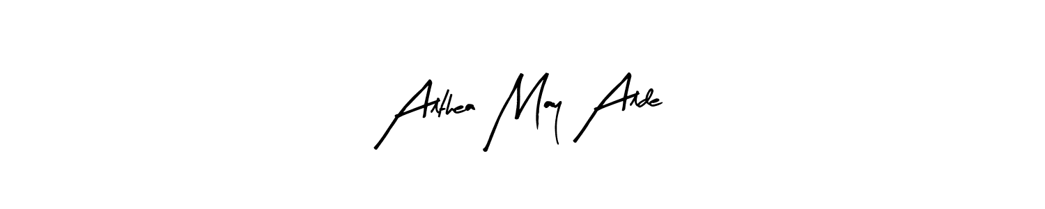 Arty Signature is a professional signature style that is perfect for those who want to add a touch of class to their signature. It is also a great choice for those who want to make their signature more unique. Get Althea May Alde name to fancy signature for free. Althea May Alde signature style 8 images and pictures png